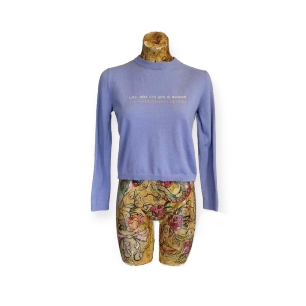 Roman top blue small long sleeve